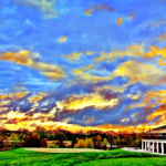 Panoramic view of a lush green golf course at White Clay Creek Country Club. Smooth