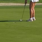 green grass with the flag in the hole.