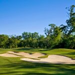 green grass with the flag in the hole.