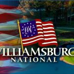 Panoramic view of a lush green golf course at Williamsburg National Golf Club. Smooth